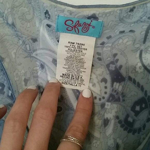 Blue Patterned Dress - Picture 4 of 5